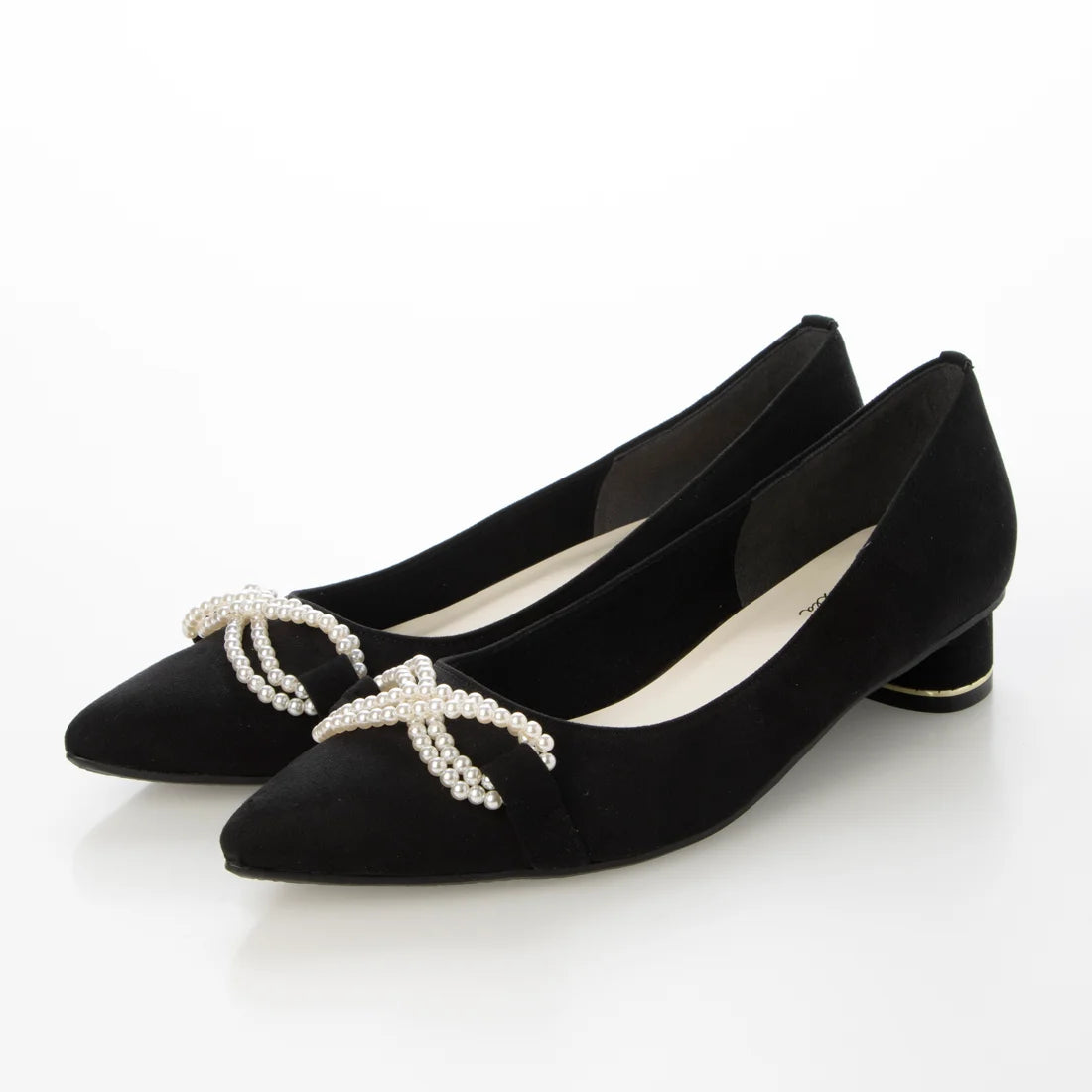 日本製 [23AW] Launa lea Bijou 絲帶尖頭高跟鞋 (0529) (Black S)