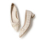 日本製 [23AW] Launa lea Bijou 絲帶尖頭高跟鞋 (0529)(Ivory Z/C)