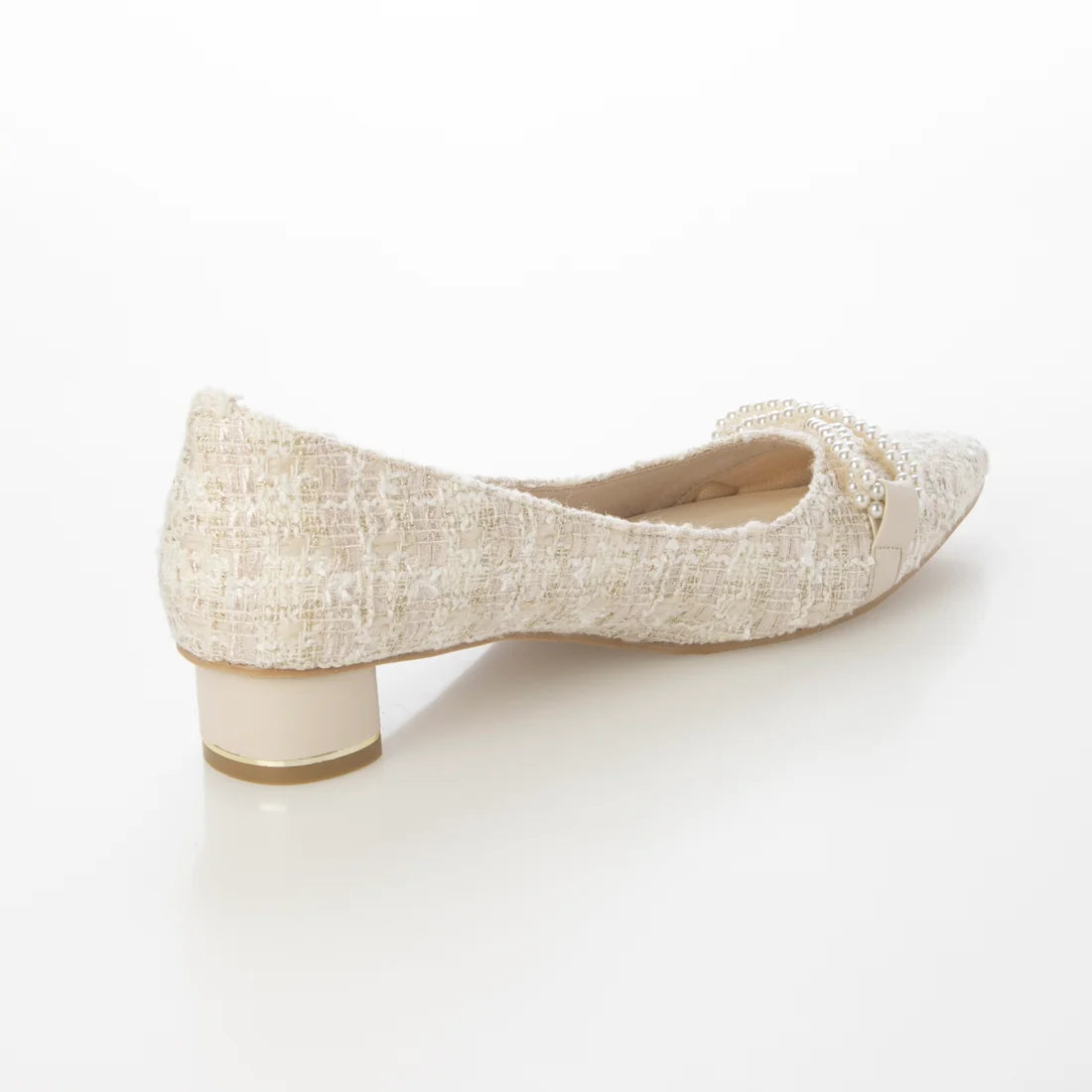 日本製 [23AW] Launa lea Bijou 絲帶尖頭高跟鞋 (0529)(Ivory Z/C)