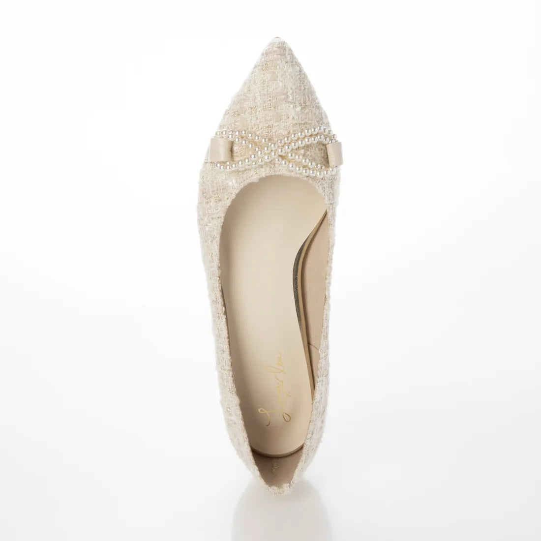 日本製 [23AW] Launa lea Bijou 絲帶尖頭高跟鞋 (0529)(Ivory Z/C)