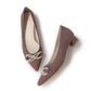 日本製 [23AW] Launa lea Bijou 絲帶尖頭高跟鞋 (0529) (Mauve S)