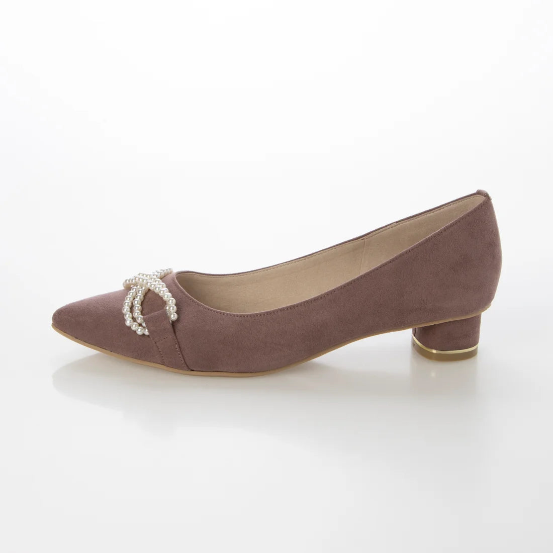 日本製 [23AW] Launa lea Bijou 絲帶尖頭高跟鞋 (0529) (Mauve S)