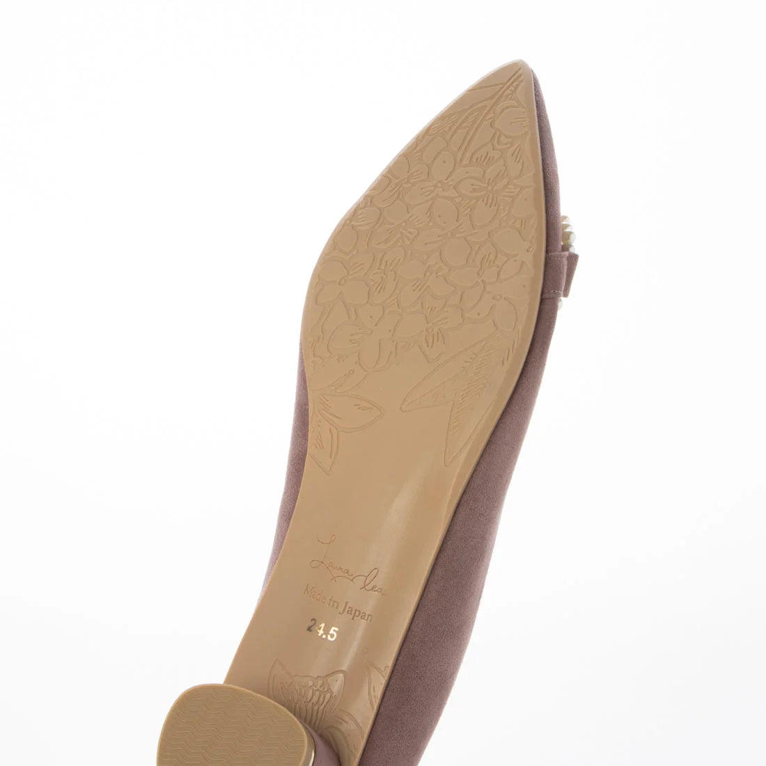日本製 [23AW] Launa lea Bijou 絲帶尖頭高跟鞋 (0529) (Mauve S)