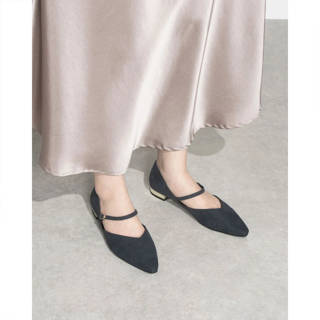 日本製[23AW] Launa lea 側切瑪麗珍鞋 (0528) (Black S)（ブラックS）