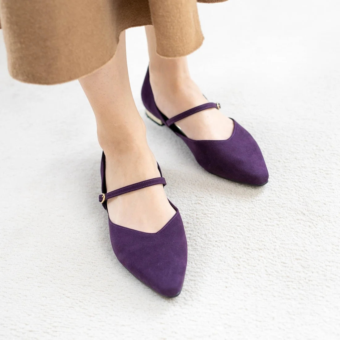 日本製[23AW] Launa lea 側切瑪麗珍鞋 (0528) ( Purple S)（パープルS）
