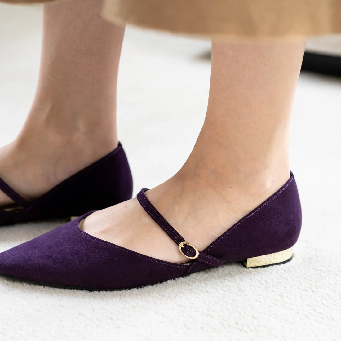 日本製[23AW] Launa lea 側切瑪麗珍鞋 (0528) ( Purple S)（パープルS）