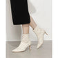 日本製[23AW] Launa lea 尖頭短靴 (0546) ( Ivory Z/C)（アイボリーZ/C）