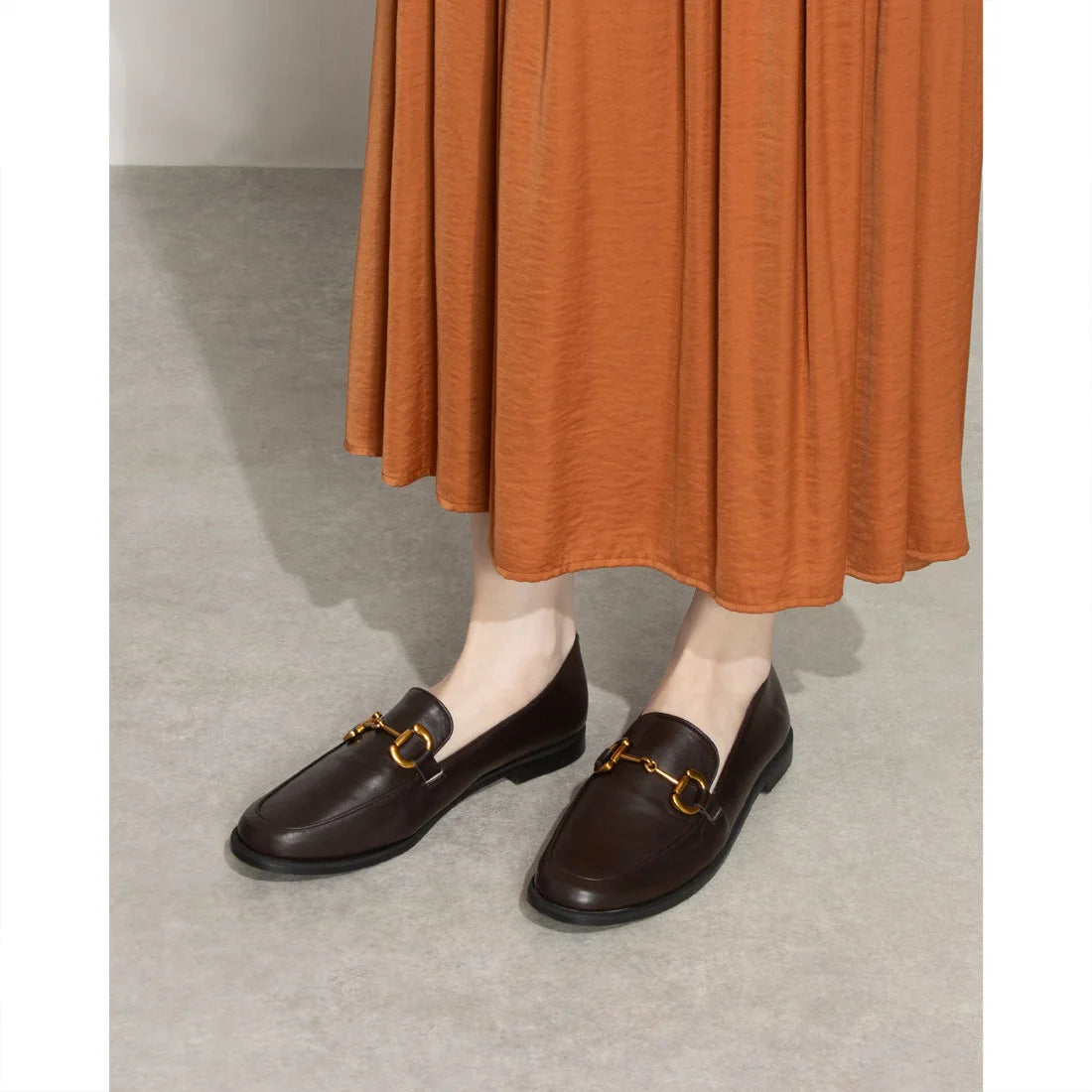 日本製  Launa lea 金色比特樂福鞋 (0500) (D Brown)
