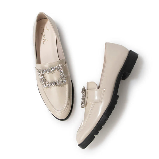 [23AW/預購] Launa lea Bijou 搭扣厚底樂福鞋 (SP030) (Ivory)