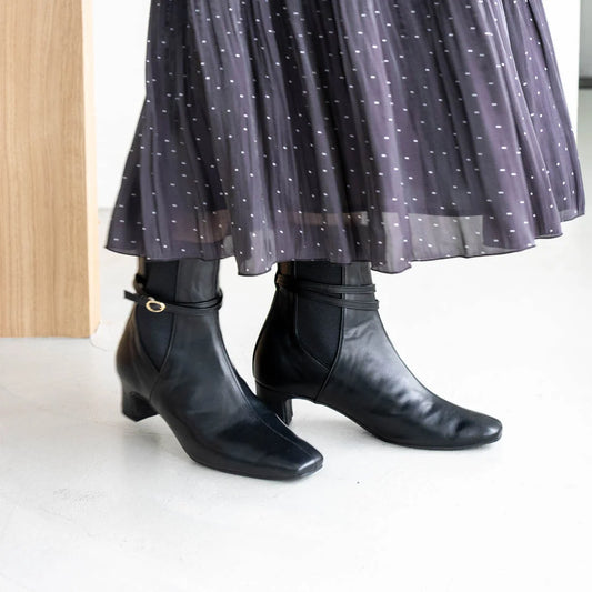 日本製Launa lea 2way細帶方頭短靴(0547)(Black)