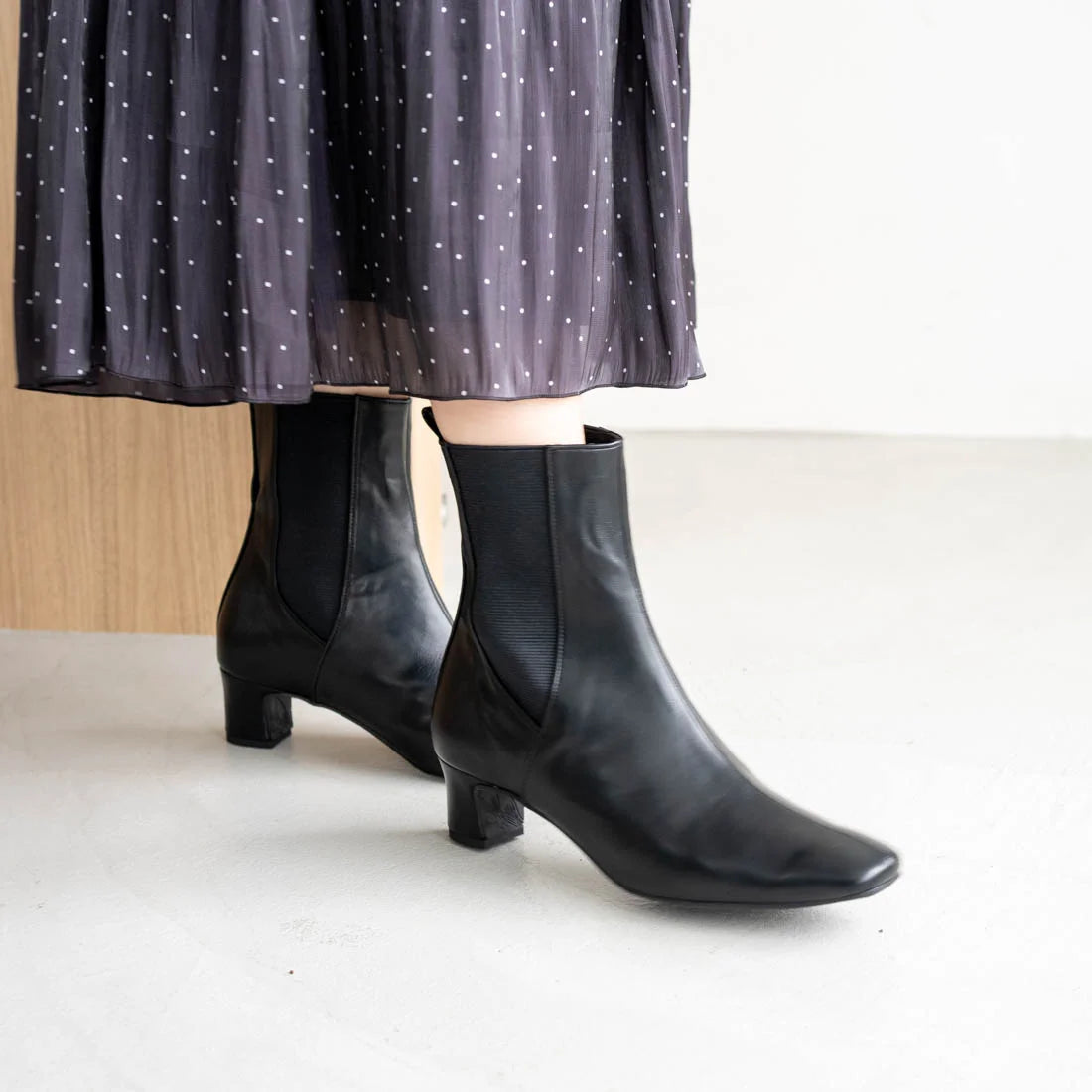 日本製Launa lea 2way細帶方頭短靴(0547)(Black)