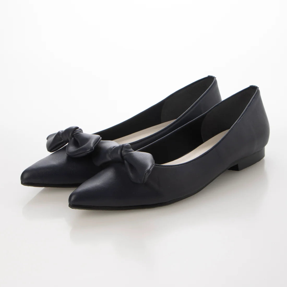 日本製[23AW] Launa lea 尖頭絲帶平底高跟鞋 (0509)（Navy）（ネイビー）