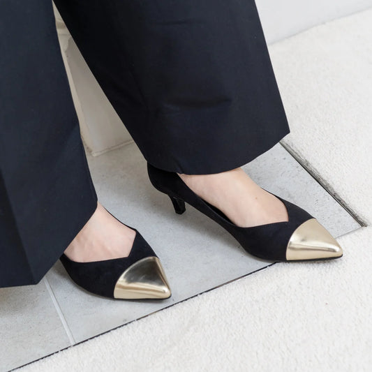 日本製[23AW] Launa lea 尖頭高跟鞋 (0539) (Black S/C)（ブラックS/C）
