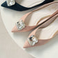 [23AW/限量] Launa lea 鑽石圖案平底高跟鞋 (0537) (PK Beige S)
