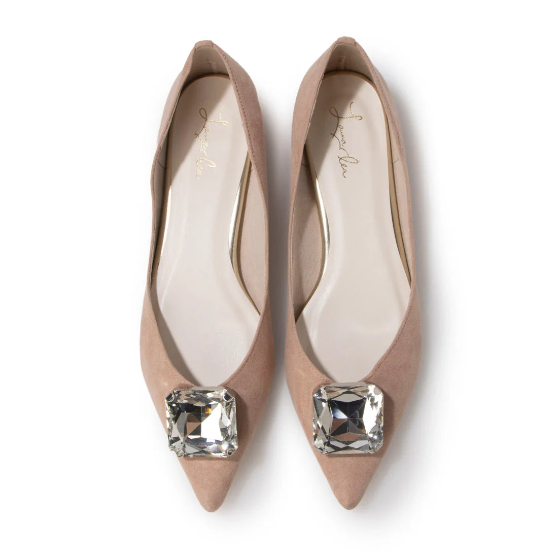 [23AW/限量] Launa lea 鑽石圖案平底高跟鞋 (0537) (PK Beige S)