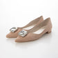 [23AW/限量] Launa lea 鑽石圖案平底高跟鞋 (0537) (PK Beige S)