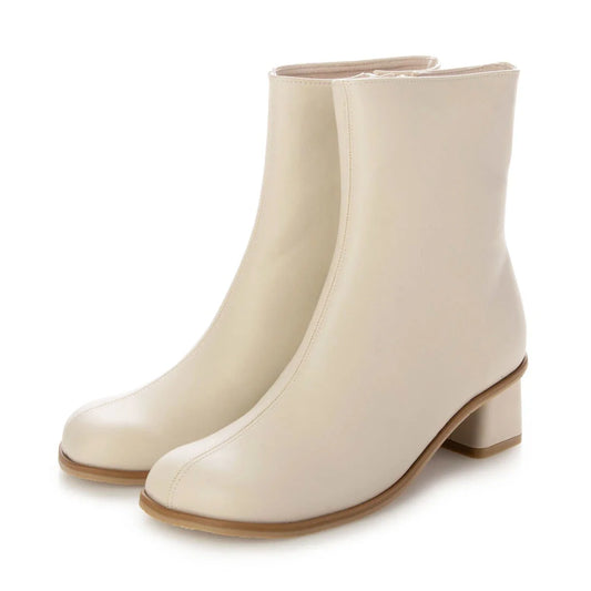 日本製 Launa lea 斜趾短靴 (0550) (Ivory)