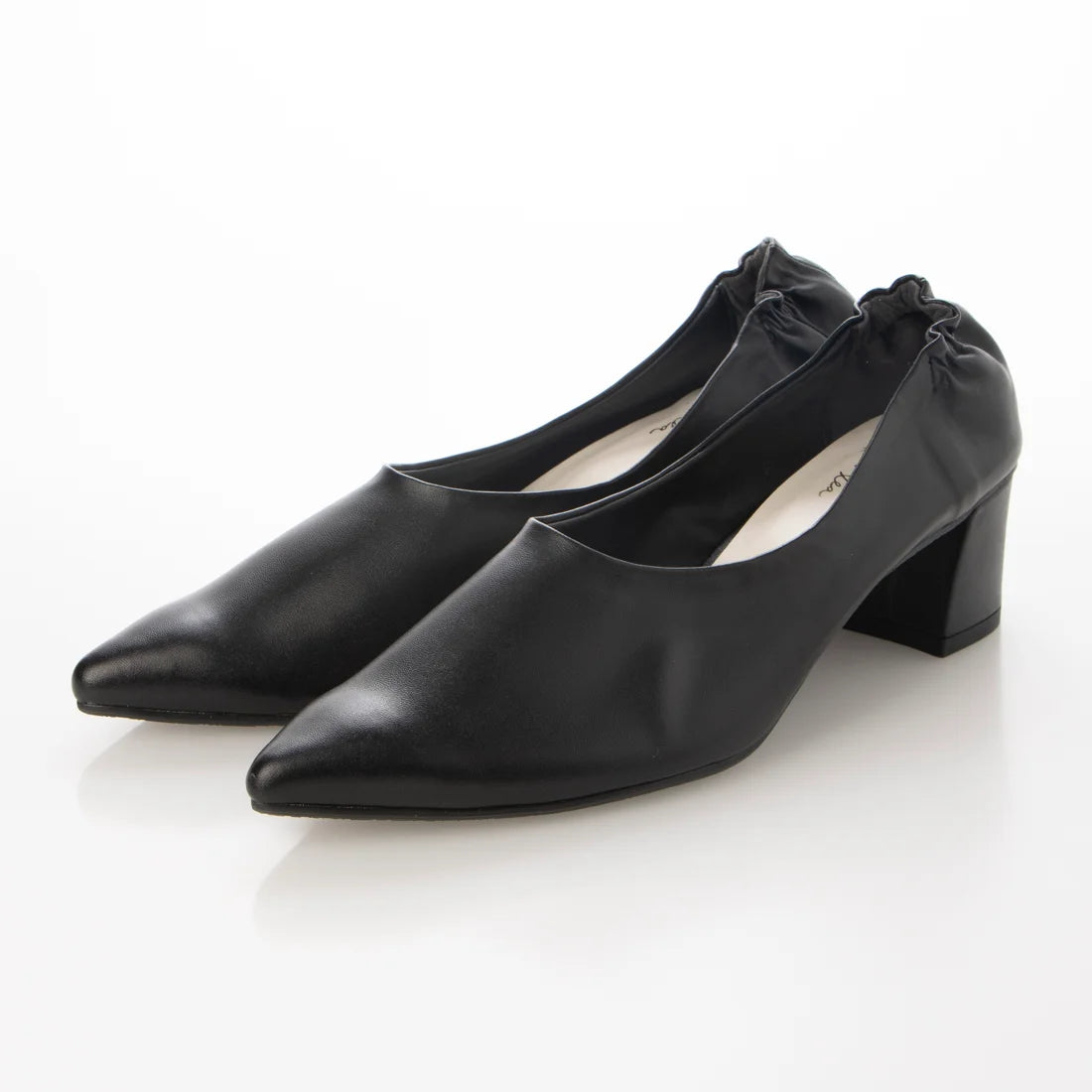 日本製 Launa lea 尖頭粗跟淺口鞋 (0540)（Black）