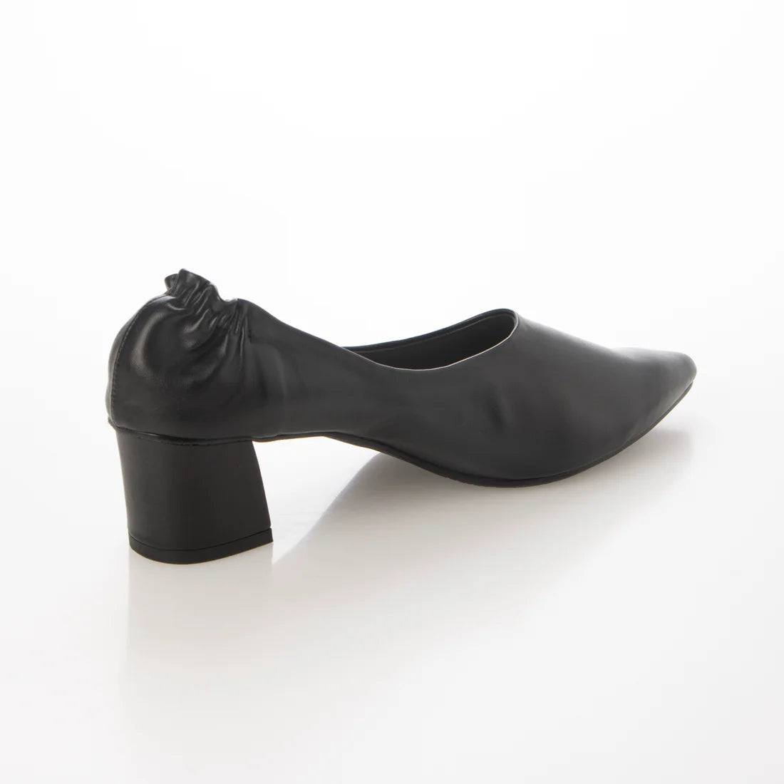 日本製 Launa lea 尖頭粗跟淺口鞋 (0540)（Black）