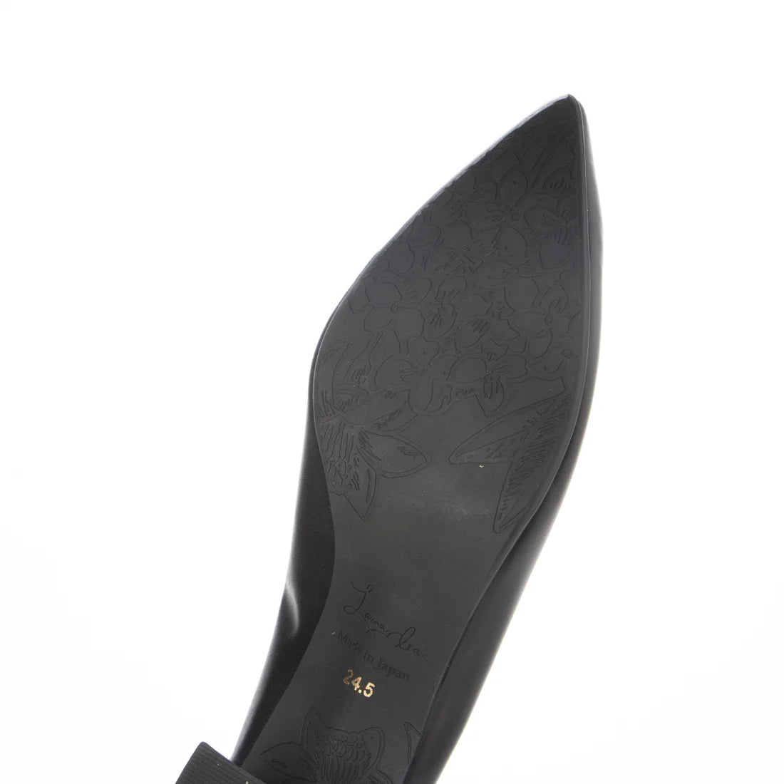 日本製 Launa lea 尖頭粗跟淺口鞋 (0540)（Black）