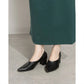 日本製[23AW] Launa lea 尖頭粗跟淺口鞋 (0540)（Ivory）