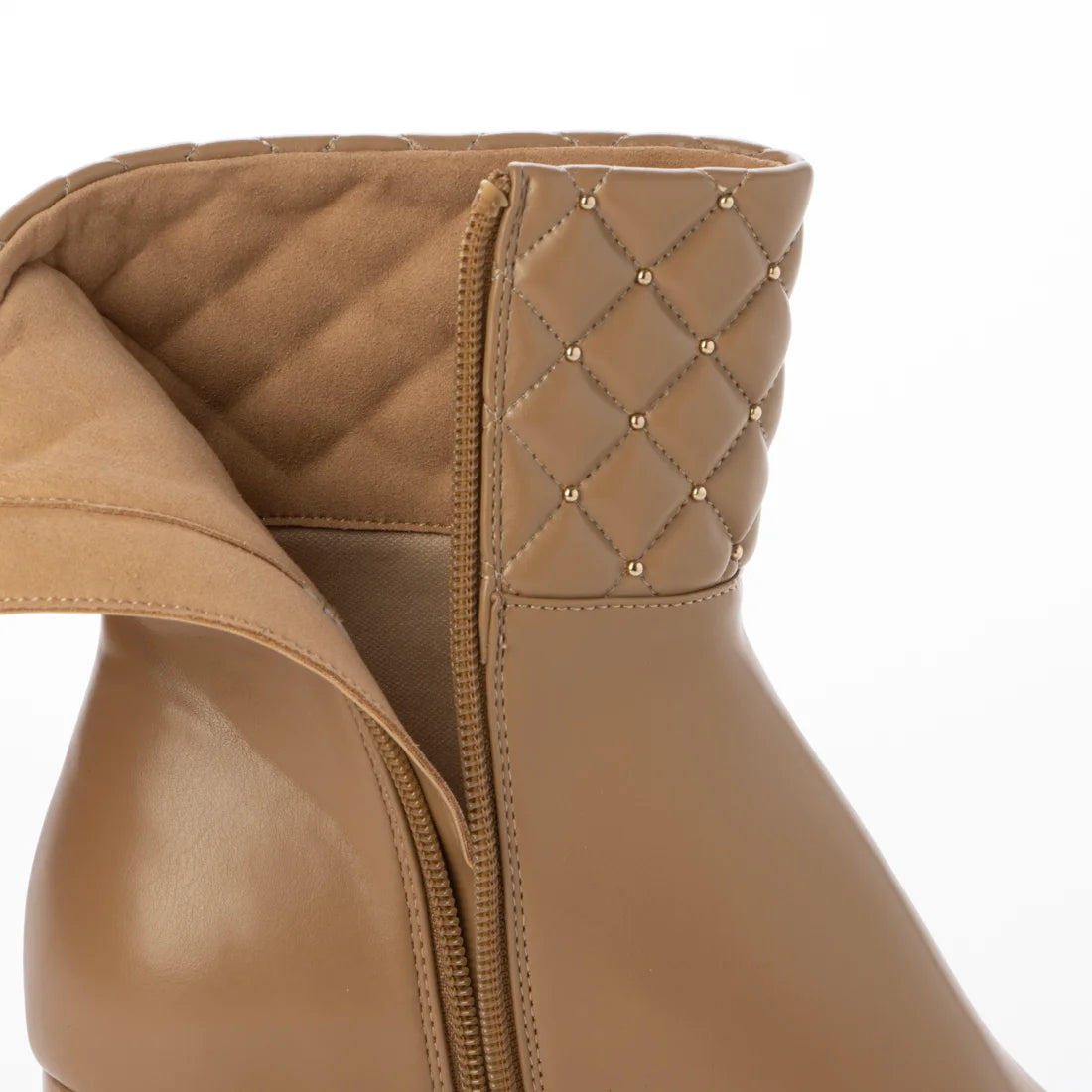[23AW] Launa lea 絎縫杏仁頭短靴 (S141) (beige)