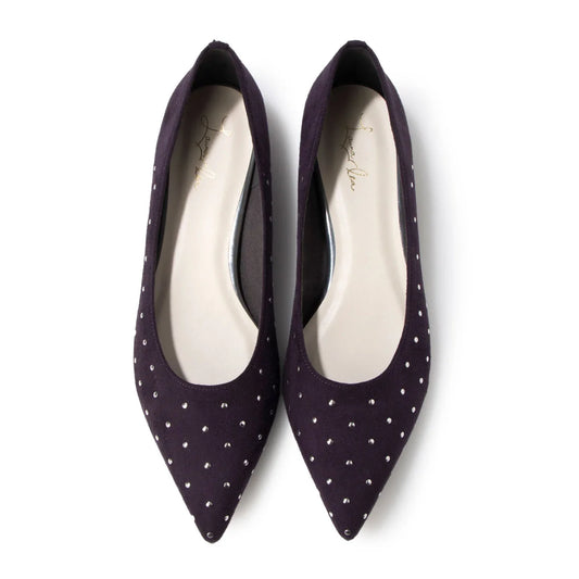 日本製[23AW]Launa lea 鉚釘尖頭高跟鞋 (0538)(Purple S)（パープルS）