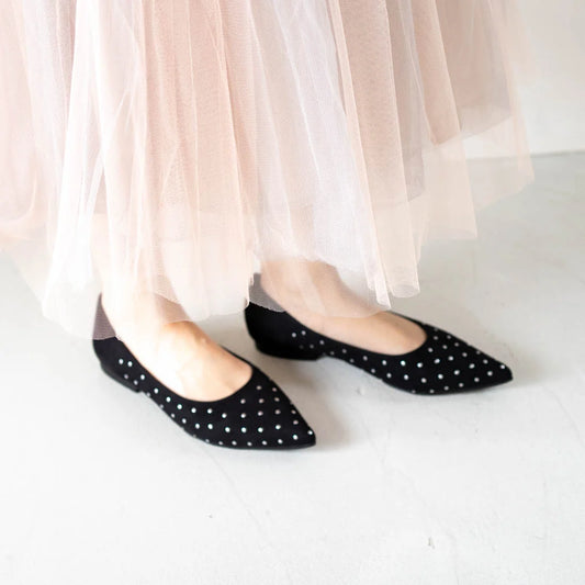 日本製[23AW]Launa lea 鉚釘尖頭高跟鞋 (0538)(Black S)（ブラックS）