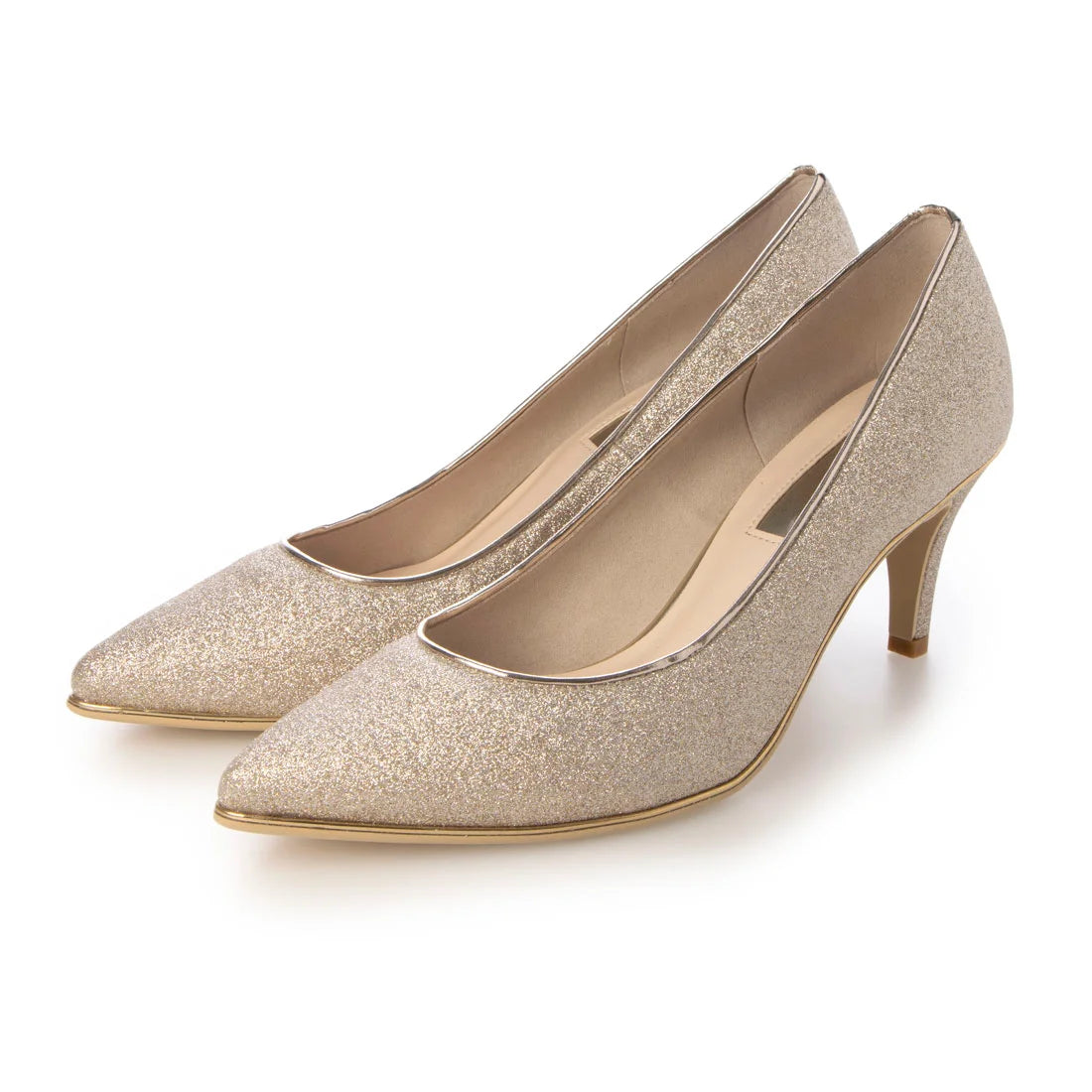 日本製 Launa Lea Rich 7cm Gold Line高跟鞋 (80001E) (白金色 Z / Platinum Z)