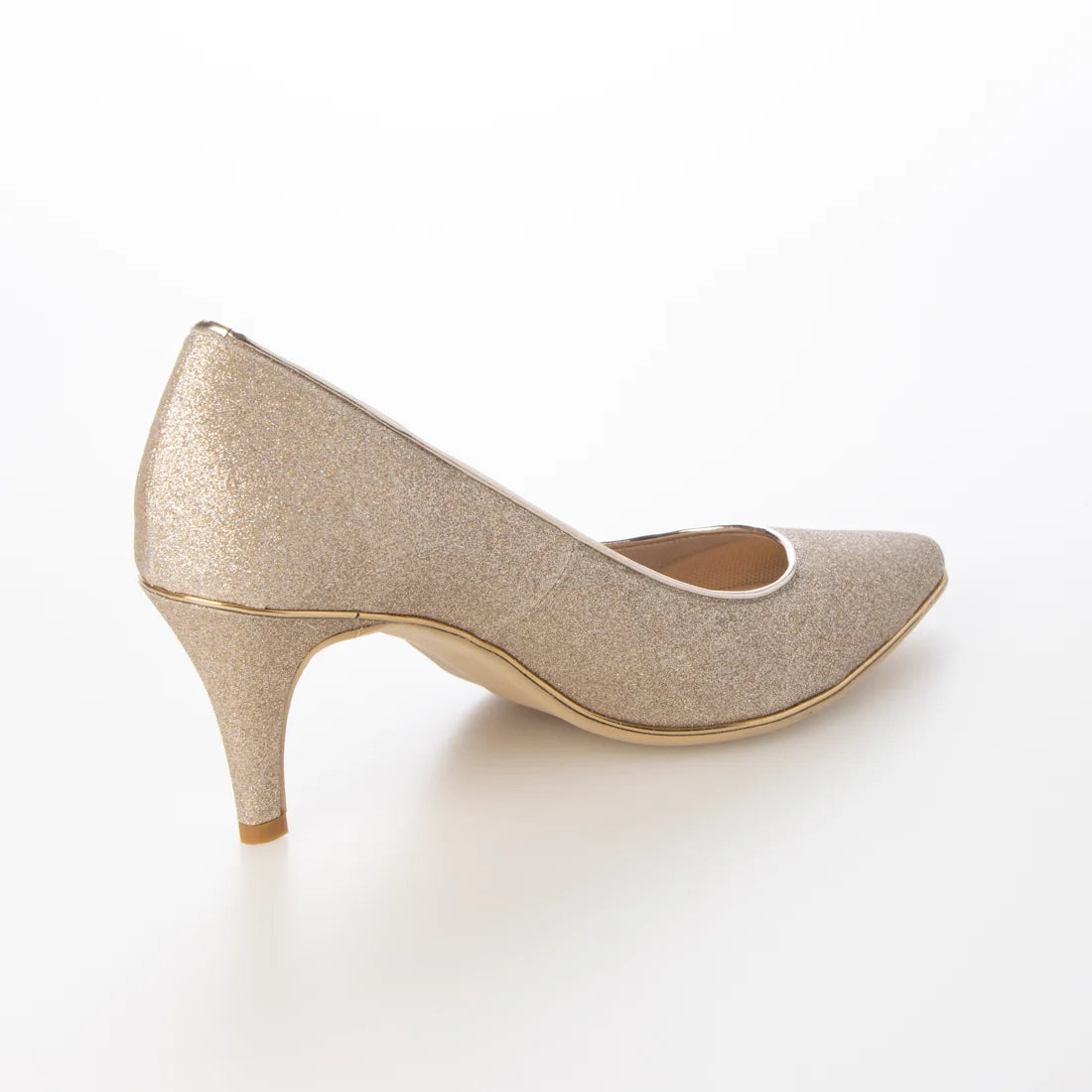 日本製 Launa Lea Rich 7cm Gold Line高跟鞋 (80001E) (白金色 Z / Platinum Z)
