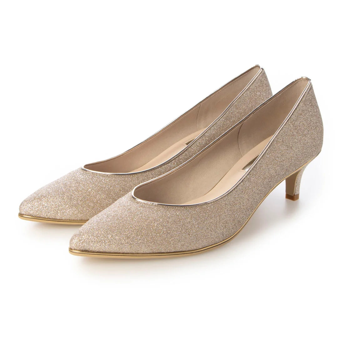 日本製 Launa Lea Rich 5cm Gold Line高跟鞋 (80009E)  (白金色 Z / Platinum Z)