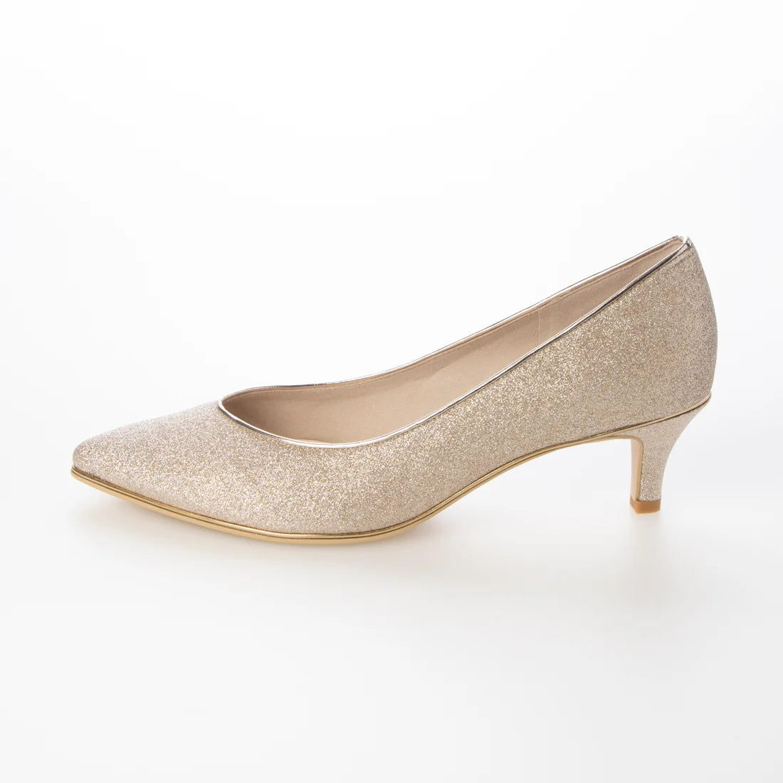 日本製 Launa Lea Rich 5cm Gold Line高跟鞋 (80009E)  (白金色 Z / Platinum Z)