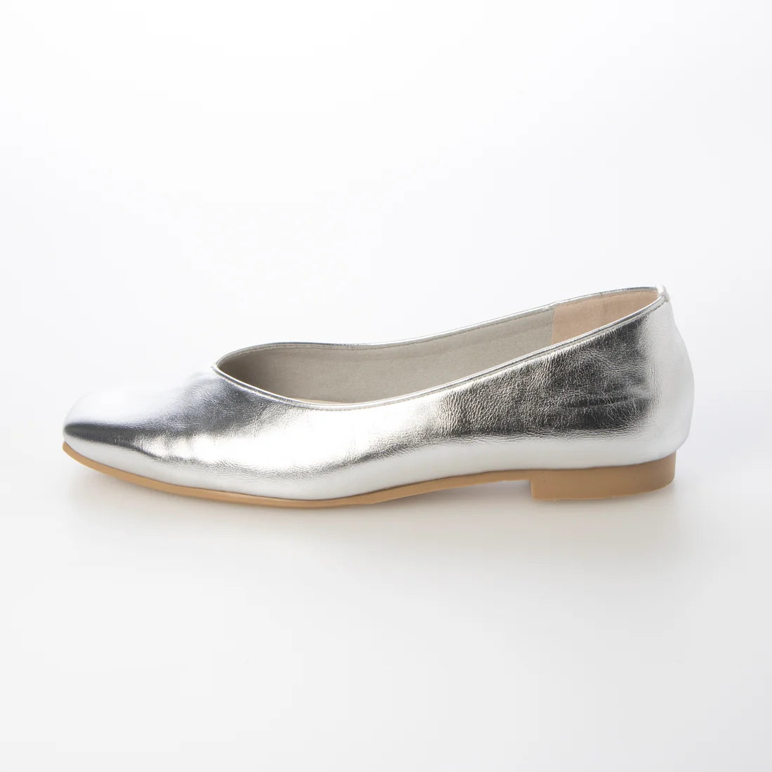 日本製 Launa Lea 方頭平底鞋 (0558) (銀色 / Silver)