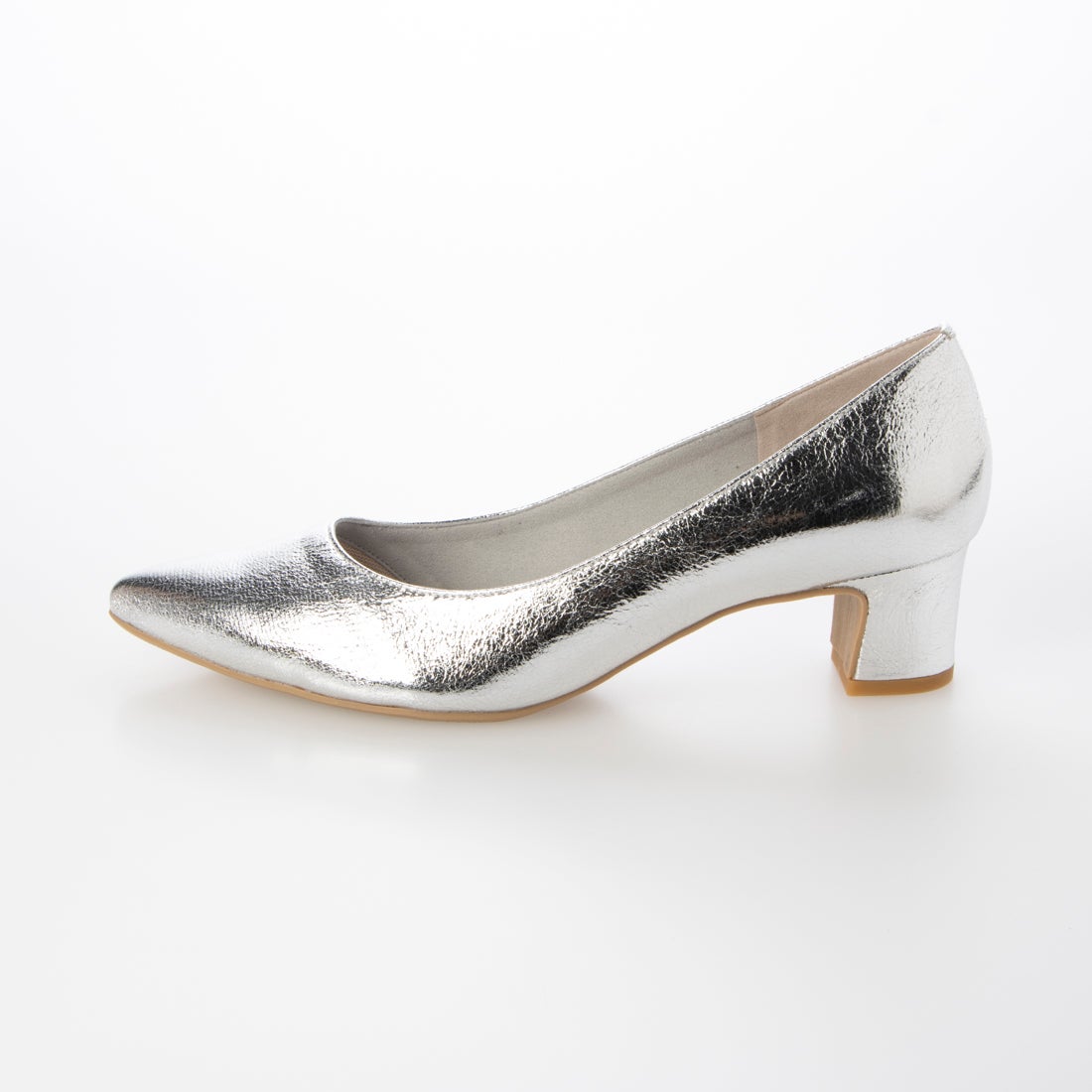 日本製 [晴雨兩用] Launa Lea 尖頭粗跟高跟鞋 (R9486) (銀色 / Silver)