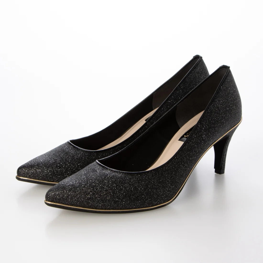 日本製 Launa Lea Rich 7cm Gold Line高跟鞋 (80001E) (黑色 Z/C / Black Z/C)
