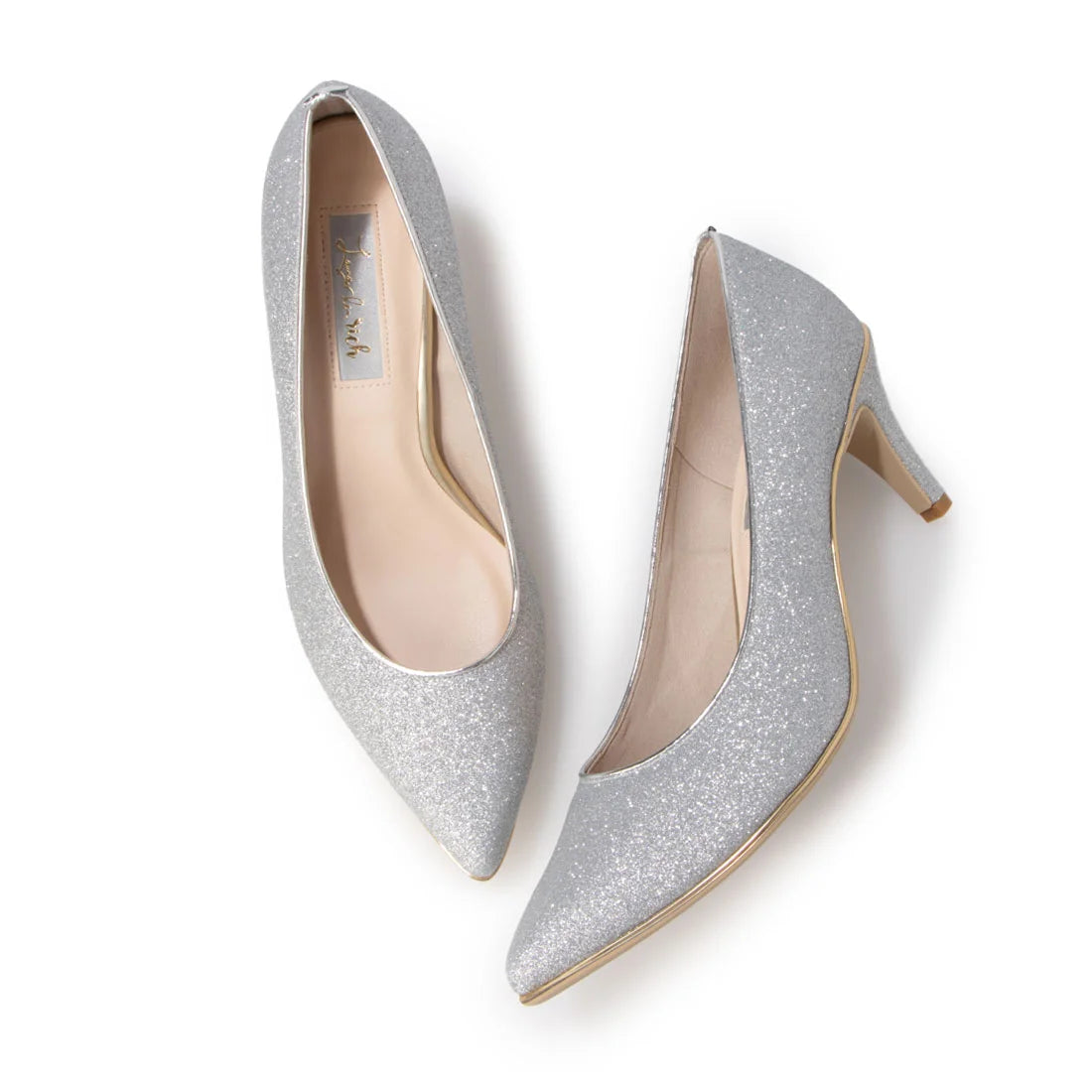 日本製 Launa Lea Rich 7cm Gold Line高跟鞋 (80001E) (銀色 Z/C / Silver Z/C)