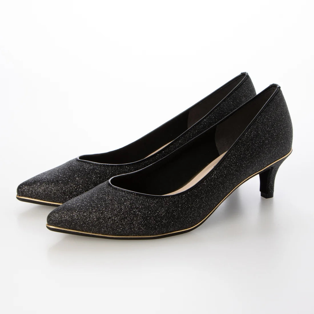 日本製 Launa Lea Rich 5cm Gold Line高跟鞋 (80009E)  (黑色 Z/C / Black Z/C)