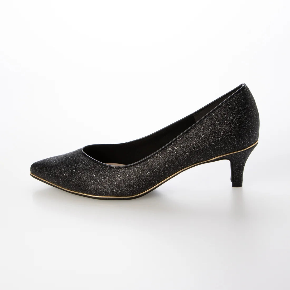 日本製 Launa Lea Rich 5cm Gold Line高跟鞋 (80009E)  (黑色 Z/C / Black Z/C)