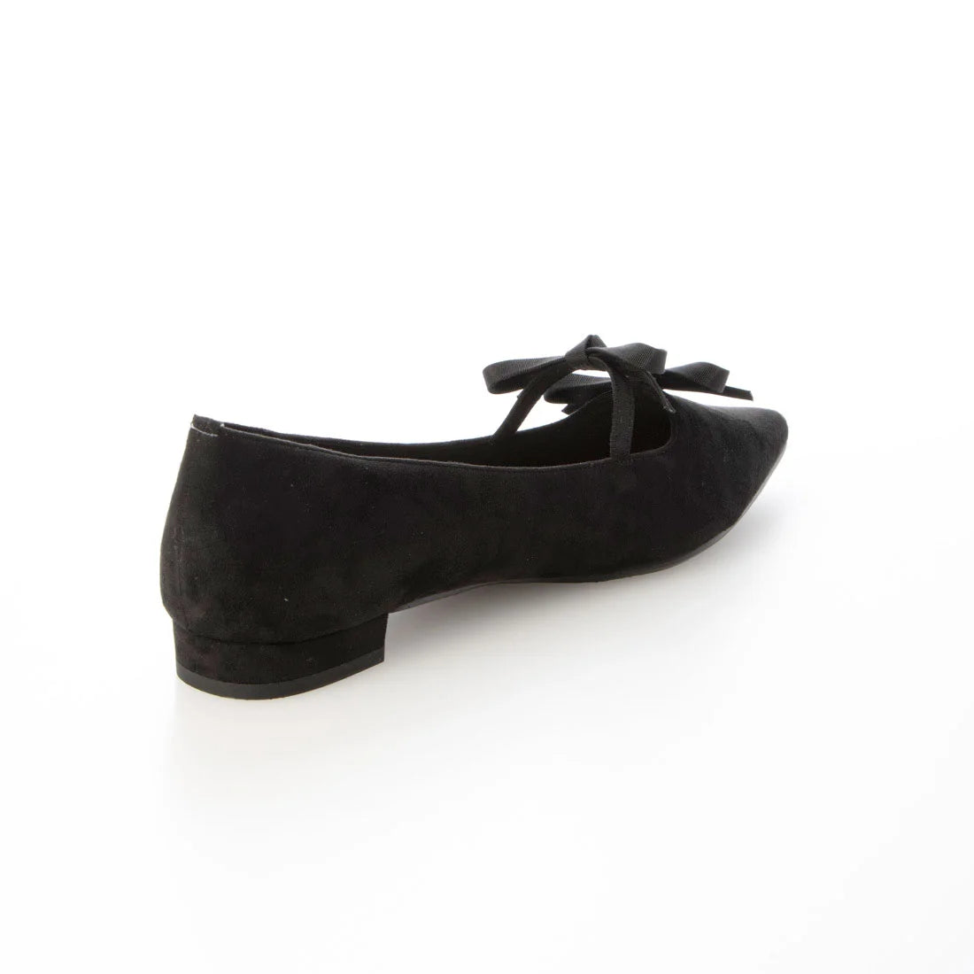 日本製 Launa Lea 雙絲帶尖頭平底鞋 (0572) (黑色 S / Black S)