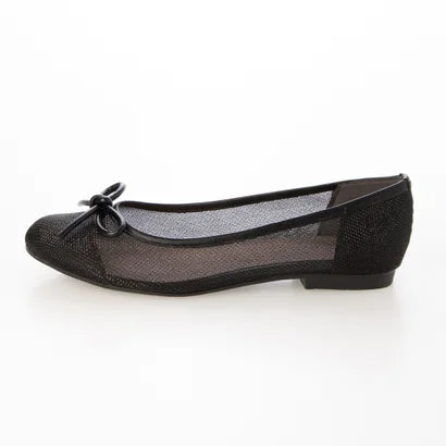 日本製 Launa lea 圓頭透視芭蕾鞋 ( B1612A ) (黑色/Black)
