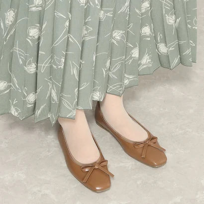 日本製 Launa lea 方頭芭蕾晴雨鞋 ( RB7002A ) (棕色/Brown)