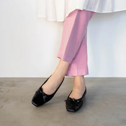 日本製 Launa lea 方頭芭蕾晴雨鞋 ( RB7002A ) (黑色/Black)