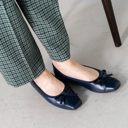 日本製 Launa lea 方頭芭蕾晴雨鞋 ( RB7002A ) (深藍/Navy)