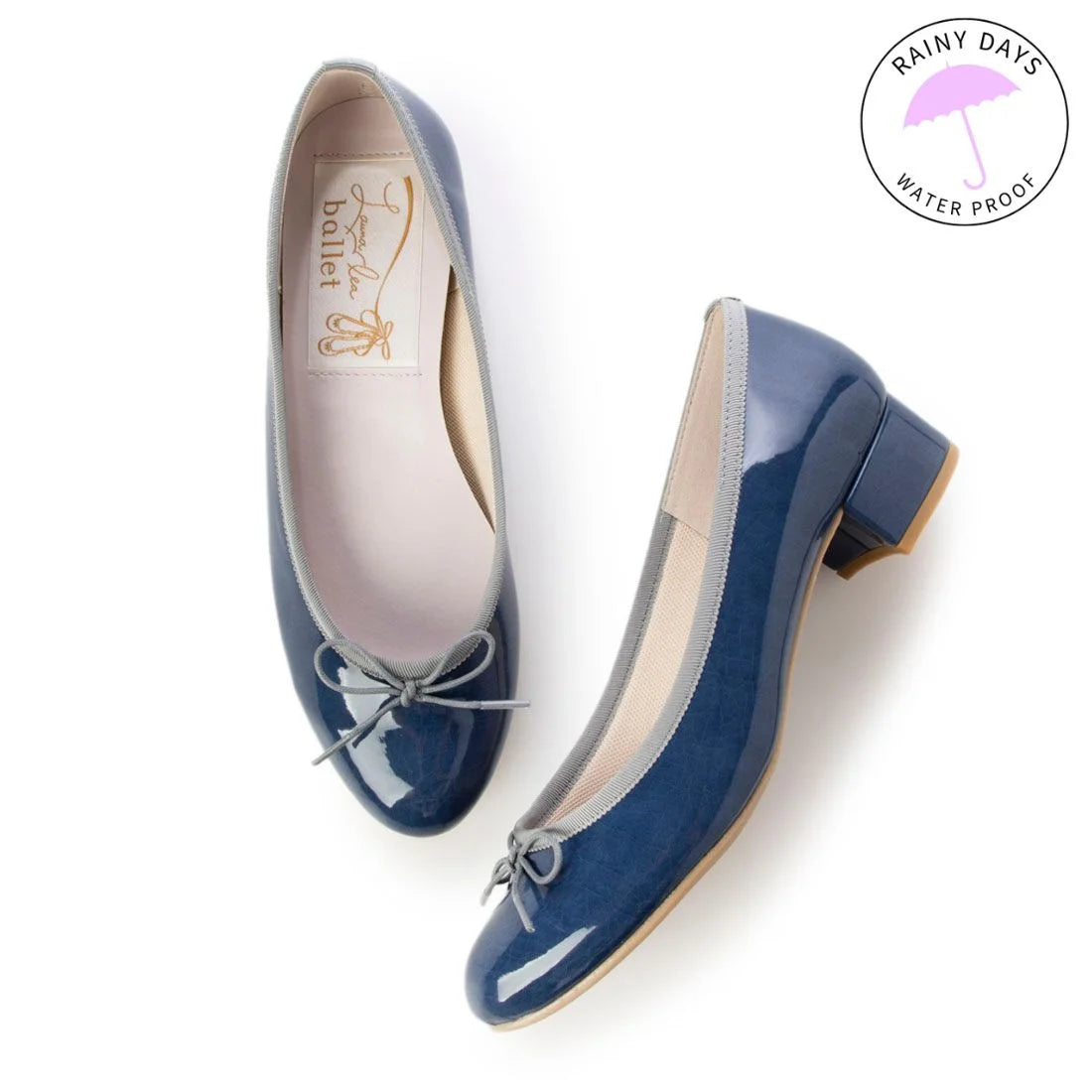 日本製[23AW] Launa lea ballet RainyDay 圓頭跟芭蕾舞鞋 (RB5402A) (Blue E/C)（ブルーE/C）