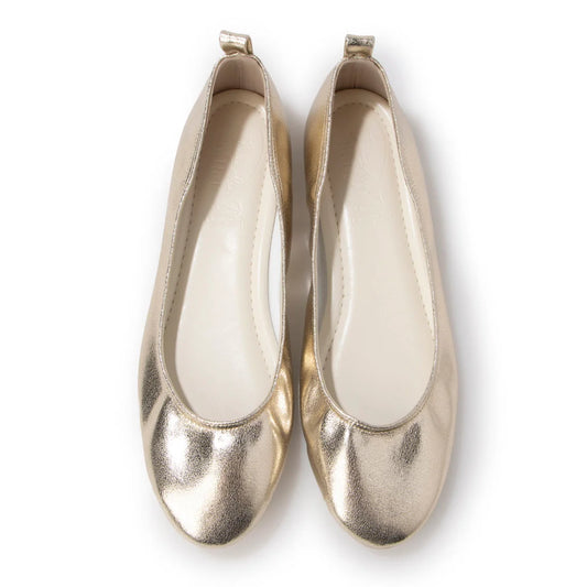 日本製 [23AW] Launa lea ballet 金屬圓頭芭蕾舞鞋 (B3004) (Platinum)