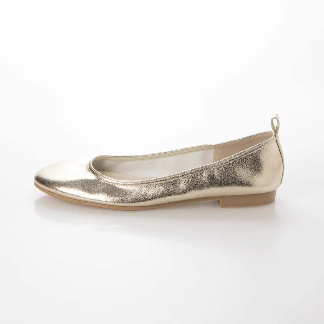 日本製 [23AW] Launa lea ballet 金屬圓頭芭蕾舞鞋 (B3004) (Platinum)