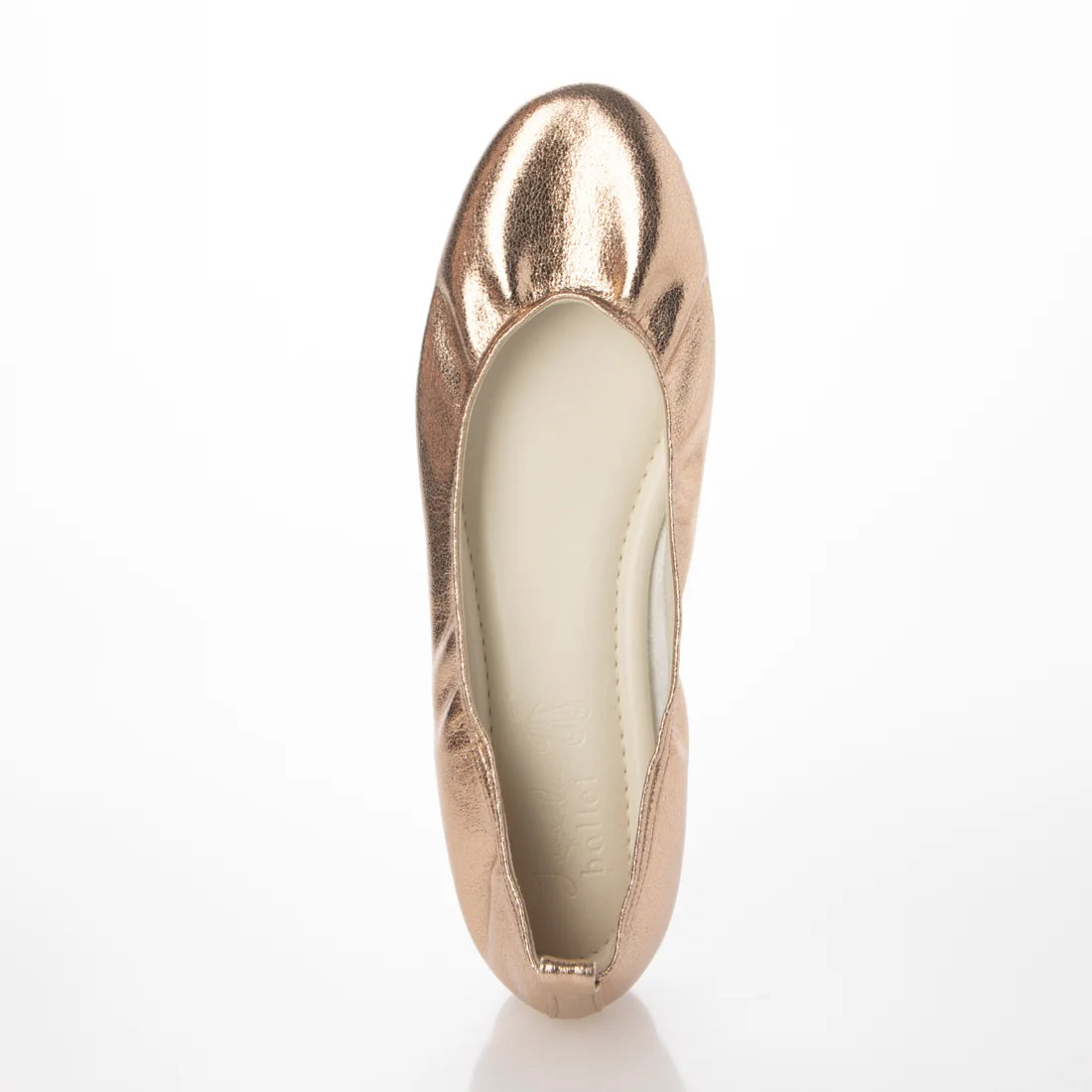日本製 [23AW] Launa lea ballet 金屬圓頭芭蕾舞鞋 (B3004) (Pink beige )