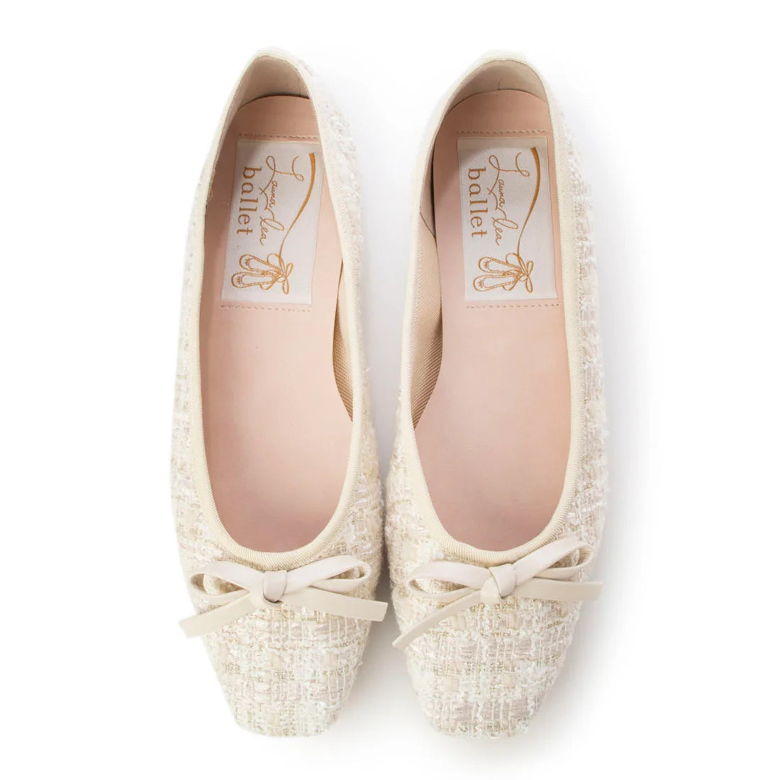 日本製 [23AW]Launa lea芭蕾花呢方頭芭蕾舞鞋(B7605A)(Ivory Z)