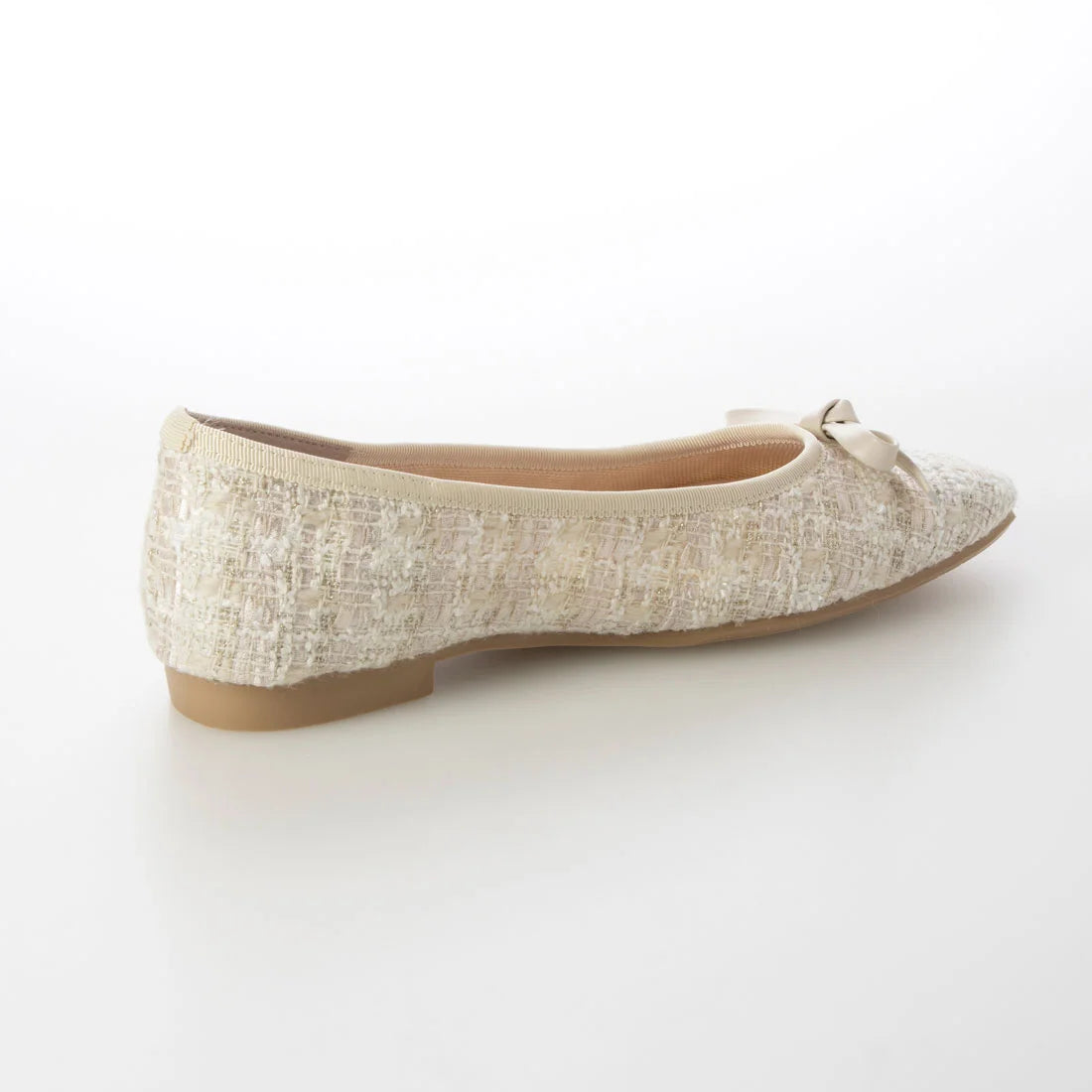 日本製 [23AW]Launa lea芭蕾花呢方頭芭蕾舞鞋(B7605A)(Ivory Z)