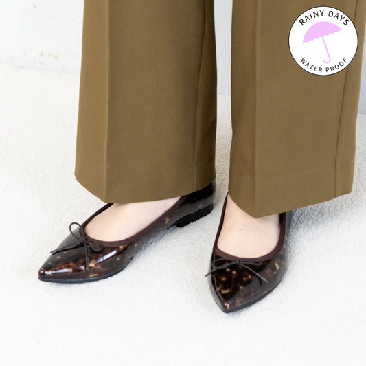 日本製 [23AW] Launa lea ballet RainyDay 尖頭芭蕾舞鞋 (RB4402A) (Brown E/C)